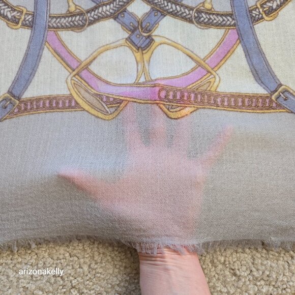 Cinta Featherweight Italian Cashmere Scarf Equestrian - Picture 8 of 16